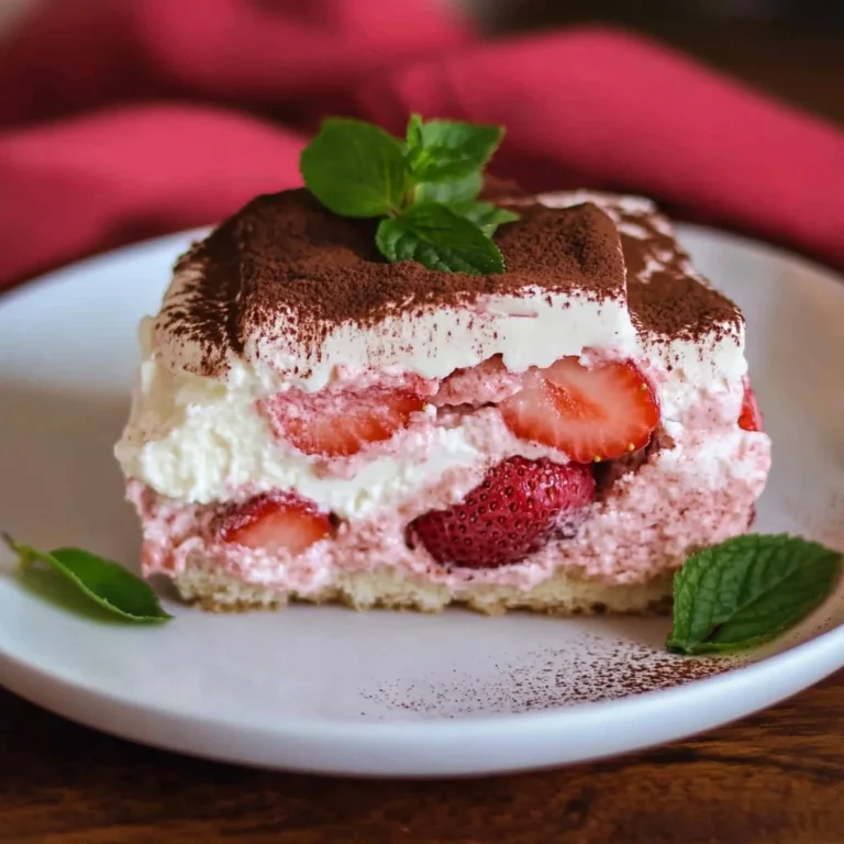 Erdbeer Tiramisu - cremig & ohne Ei