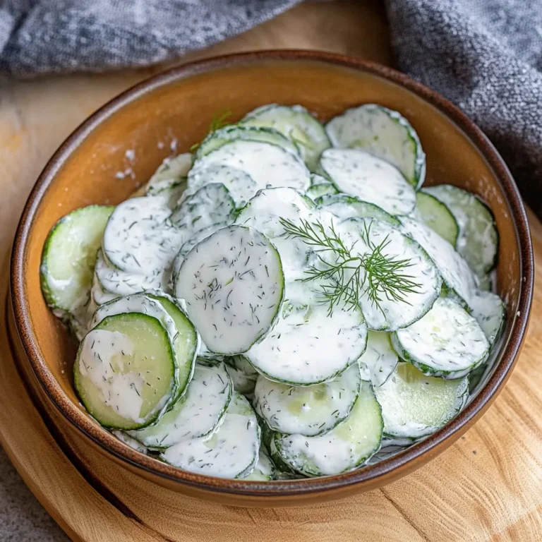 Gurkensalat mit Sahne & Dill - Omas einfaches Rezept