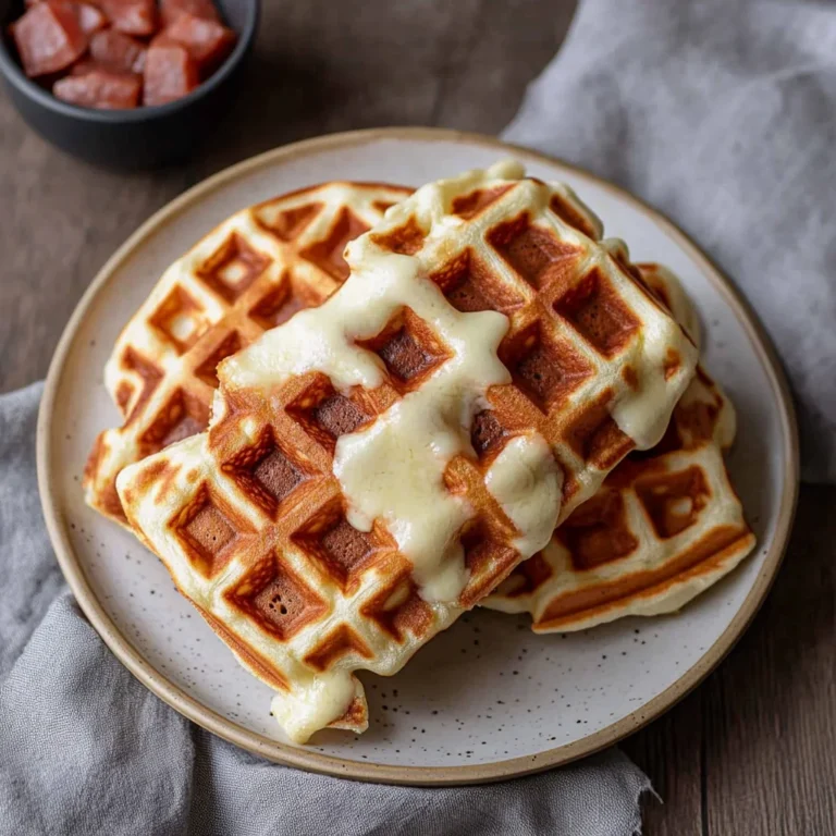 Herzhafte Waffeln mit Käse (Pizzawaffeln)